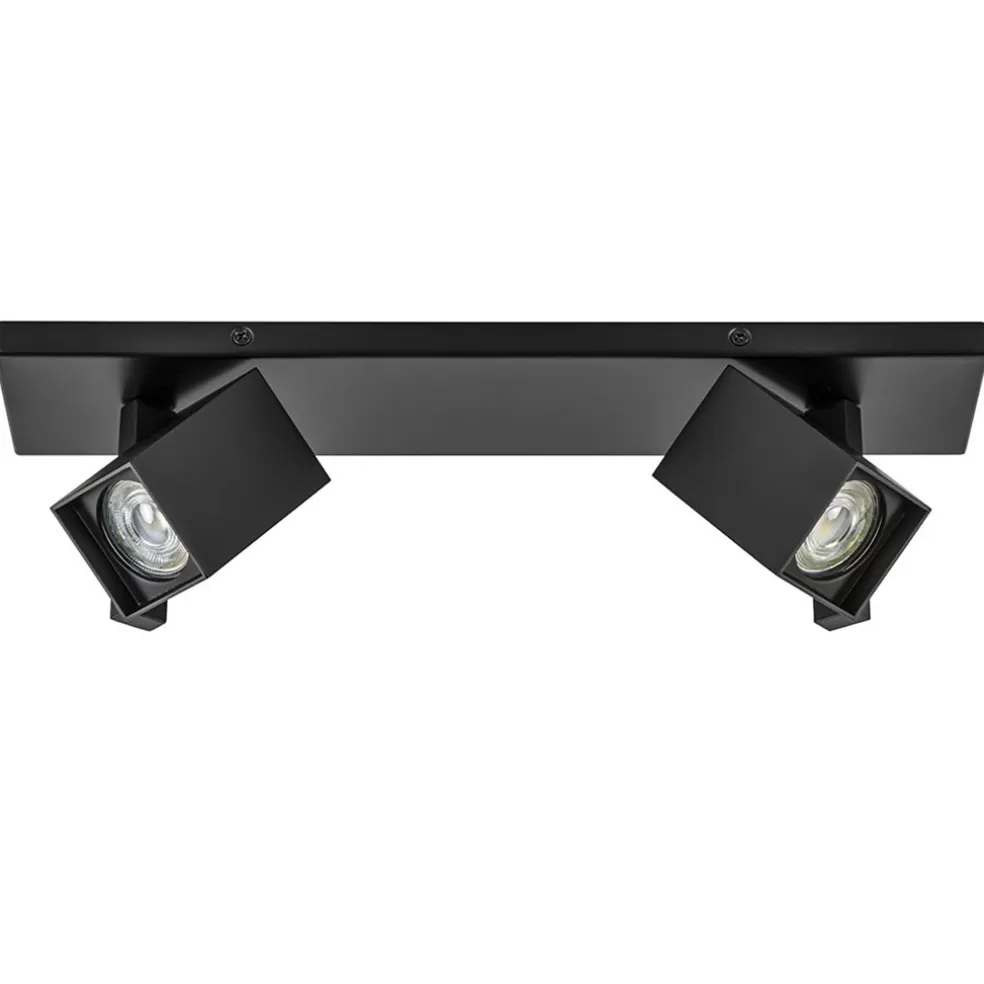 Cheap Straluma 2-Lichts plafondlamp met vierkante spots mat zwart