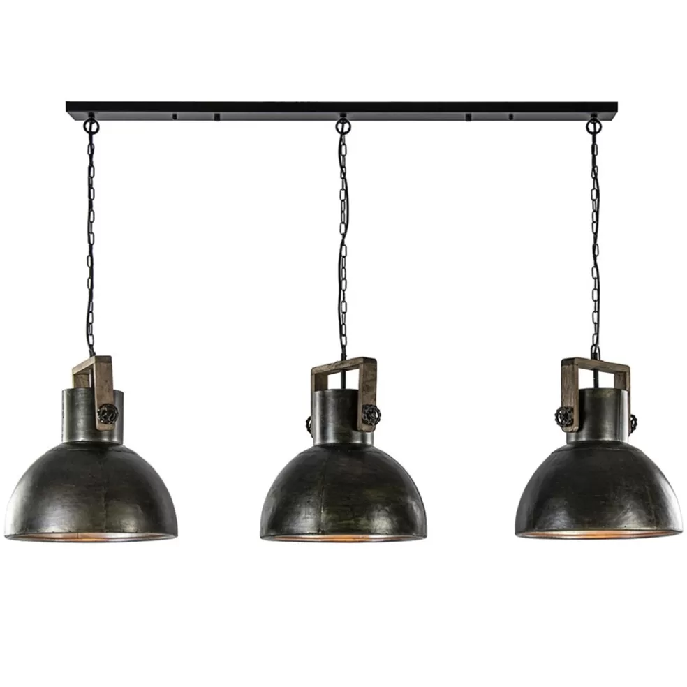 Flash Sale Straluma 3-Lichts hanglamp Shelly landelijk metaal met hout