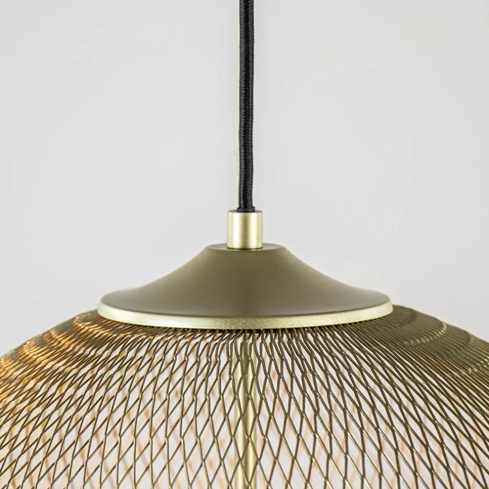 Shop Straluma 3-Lichts ronde hanglamp goud/mat zwart