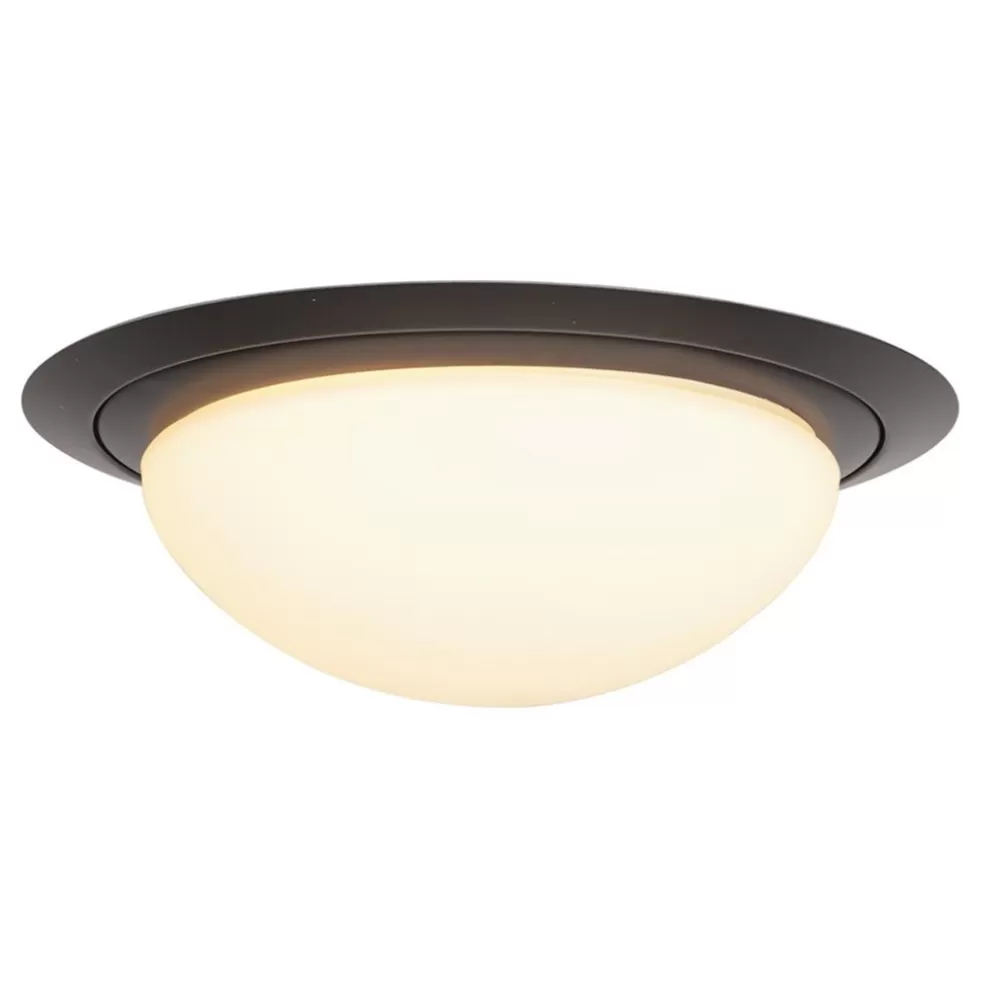 Flash Sale Straluma 3-Standen dimbare LED plafondlamp zwart met wit glas IP44