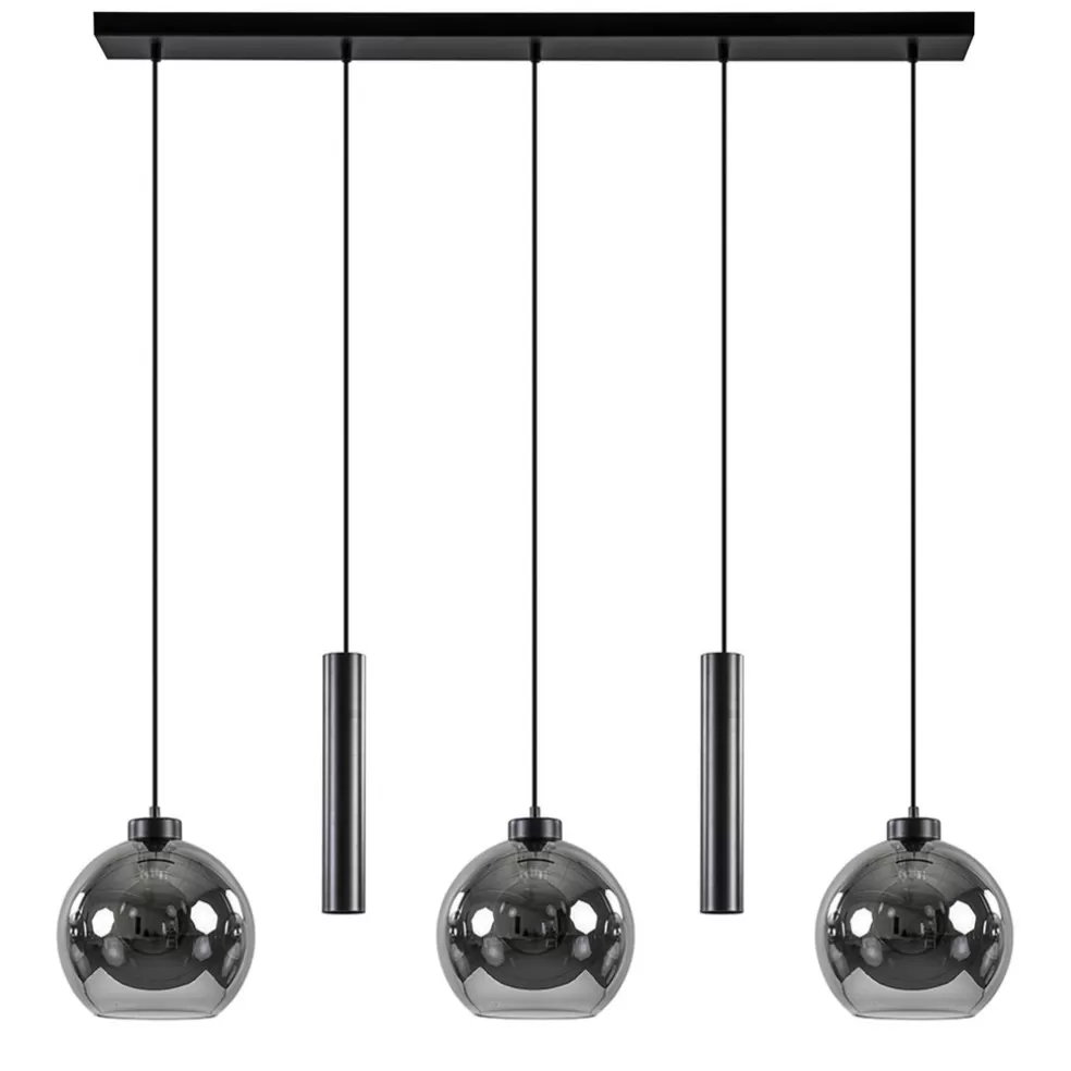 Flash Sale Straluma 5-Lichts hanglamp cilinders en smoke glas