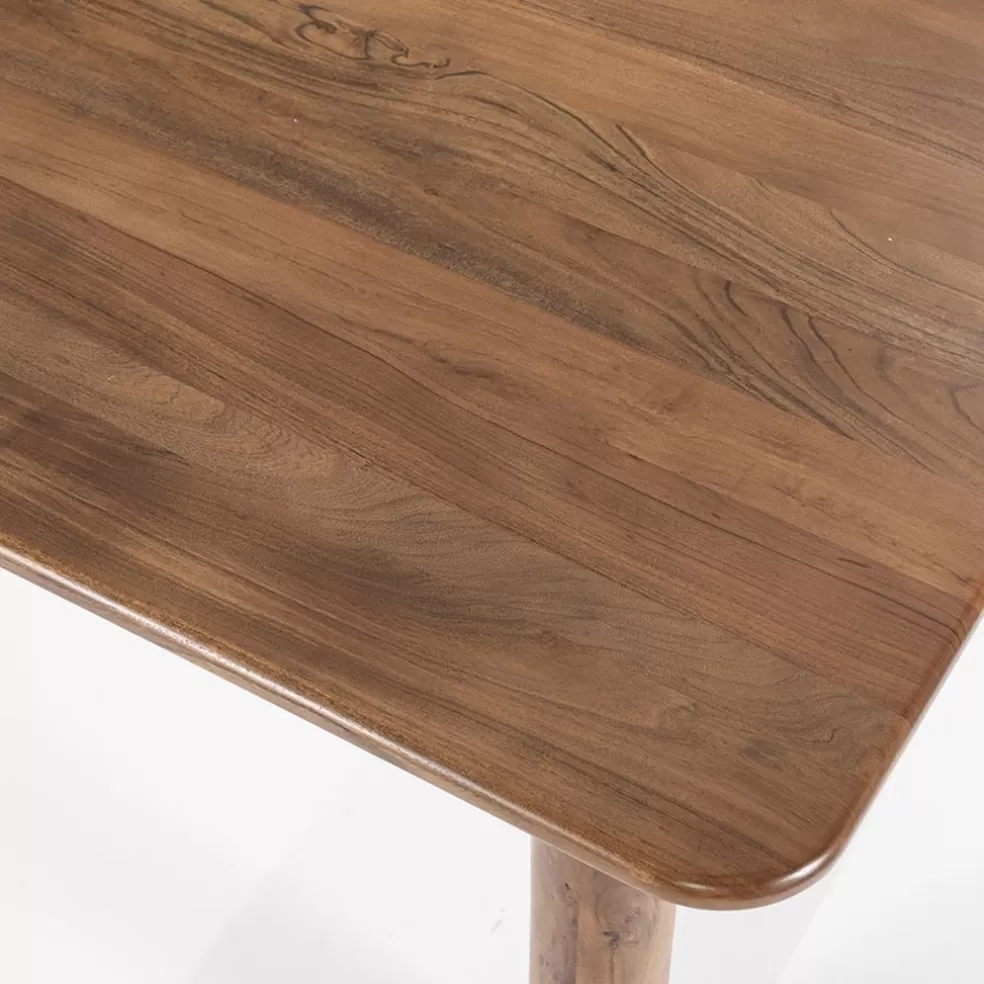 Clearance Straluma Acacia houten eettafel met afgeronde hoeken