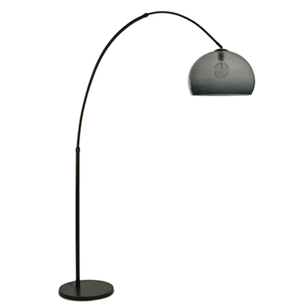 New Straluma Boog-vloerlamp zwart exclusief kap