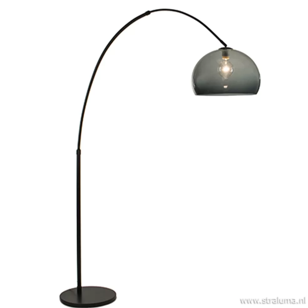 New Straluma Boog-vloerlamp zwart exclusief kap