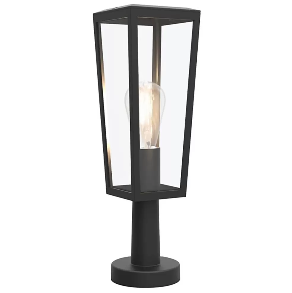 Store Straluma Buitenlamp lantaarn op voet zwart met helder glas