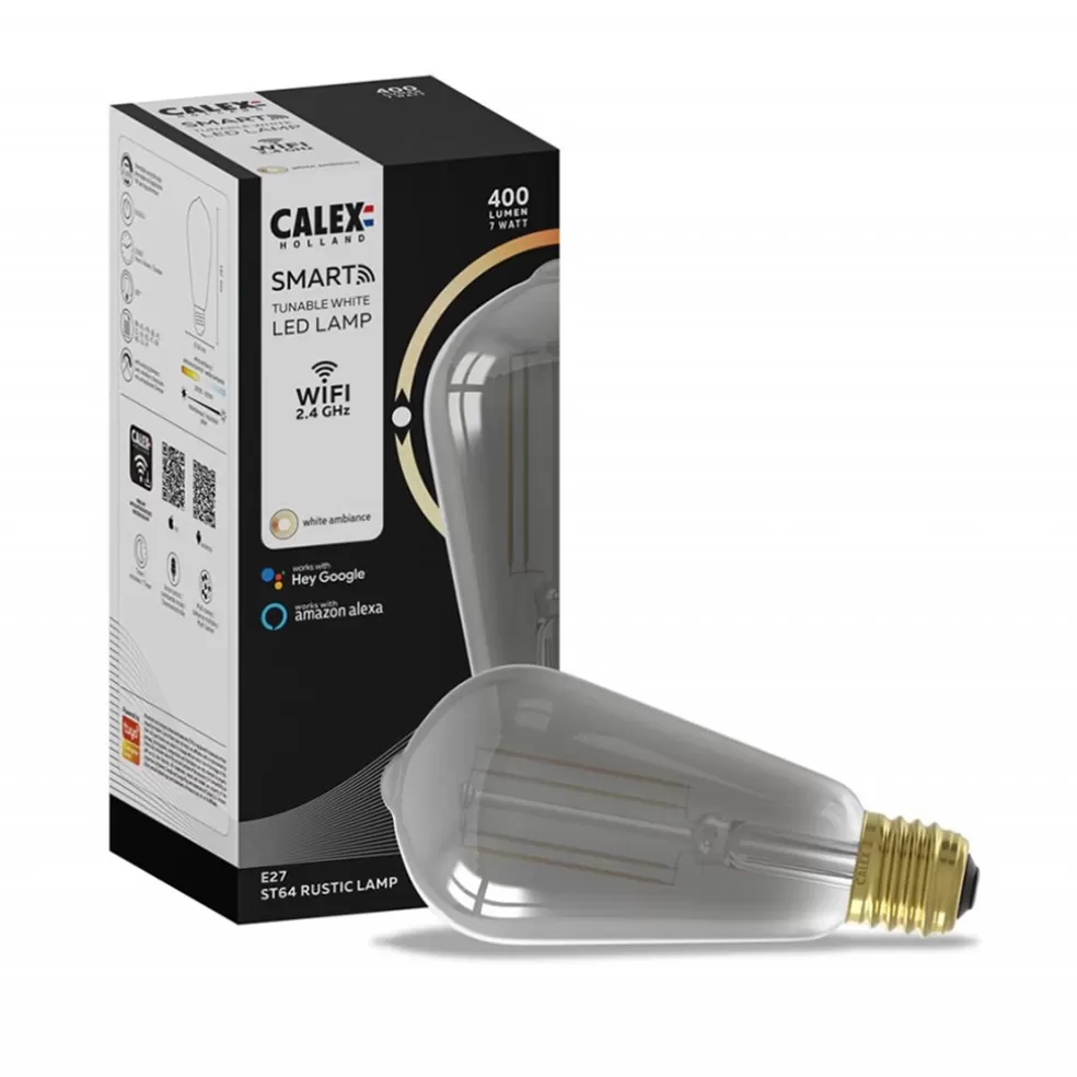 Online Straluma Calex Smart Home E27 LED filament smoke ST64