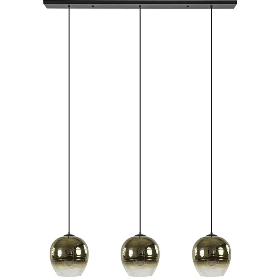 New Straluma Chique hanglamp 3-lichts zwart met goud