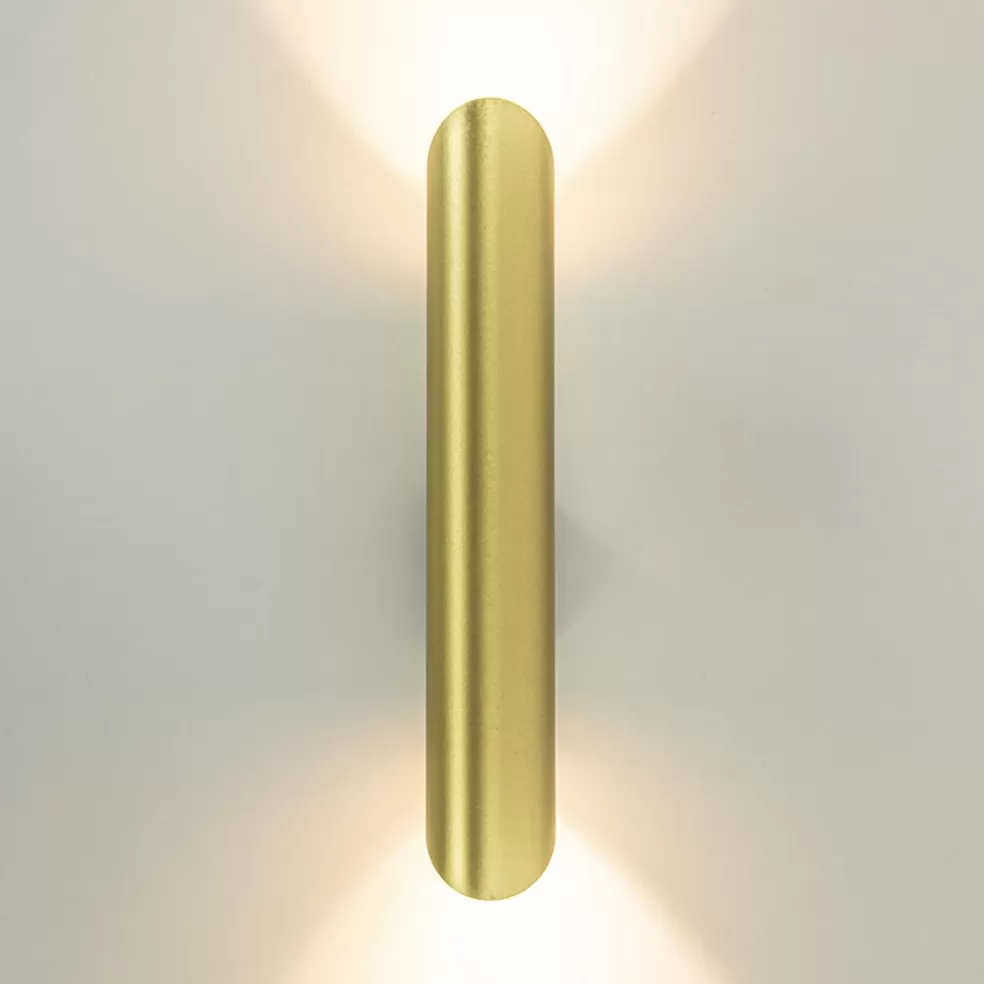 Hot Straluma Chique wandlamp solid brass met zwart up+down