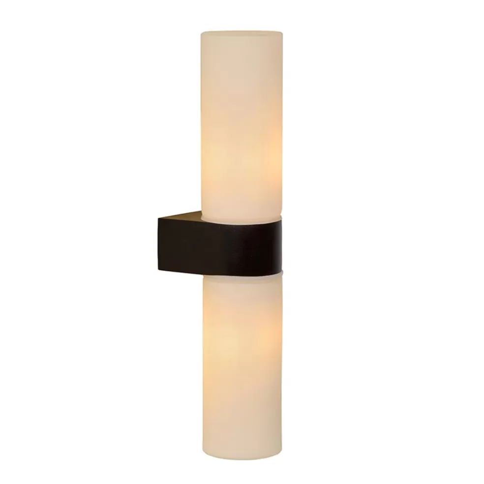 Flash Sale Straluma Cilinder badkamerlamp zwart met opaal glas IP44