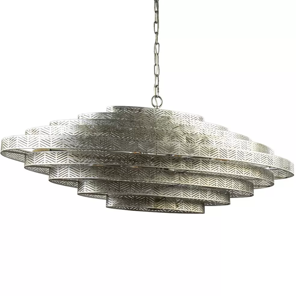 Fashion Straluma Design hanglamp ovaal oud zilver