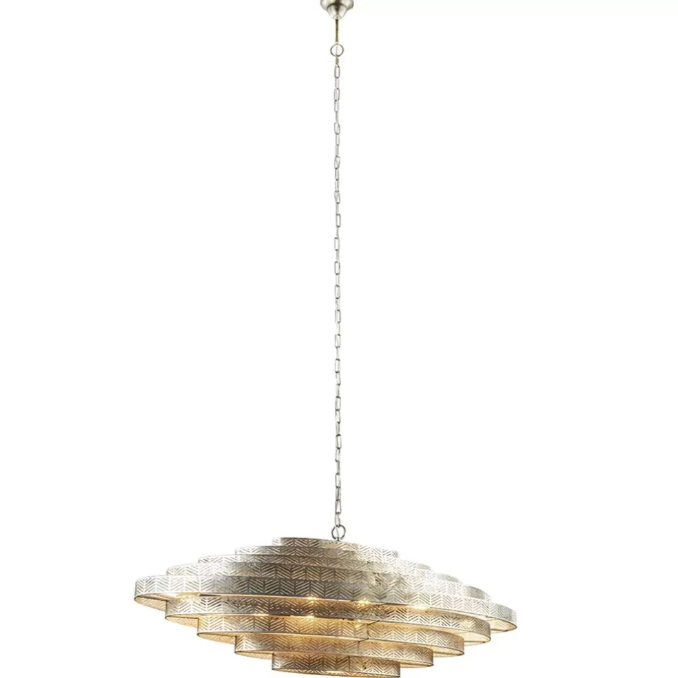 Fashion Straluma Design hanglamp ovaal oud zilver