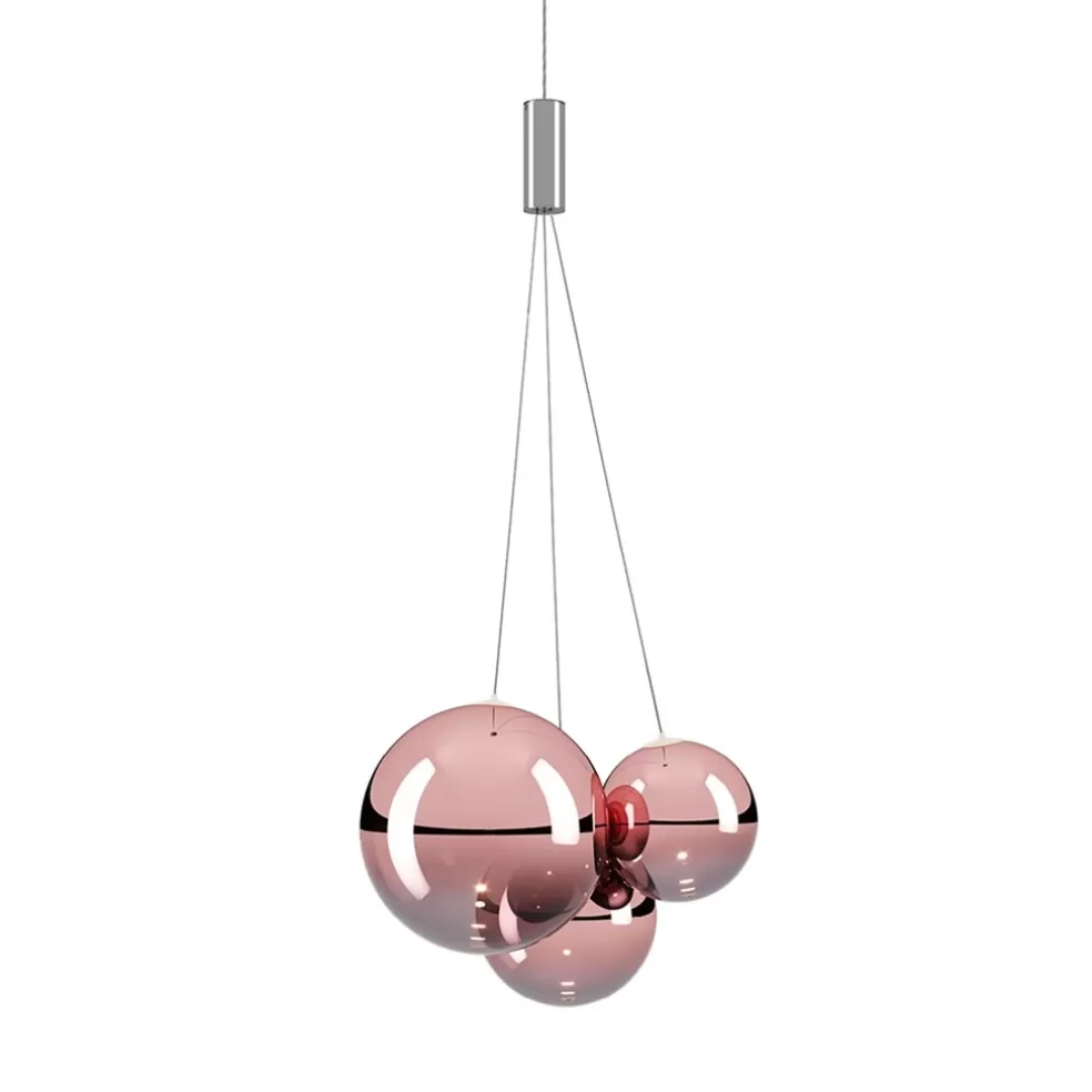 Outlet Straluma Design hanglamp Random rose goud glas inclusief LED