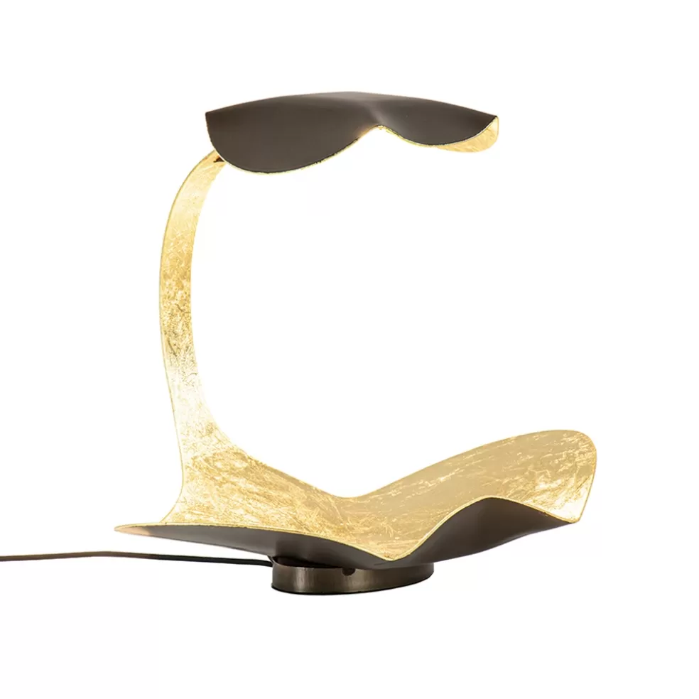 Best Straluma Design LED Tafellamp brons met goldleaf