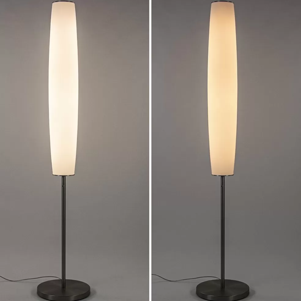 Discount Straluma Design vloerlamp cilinder opaal glas met dimbaar LED