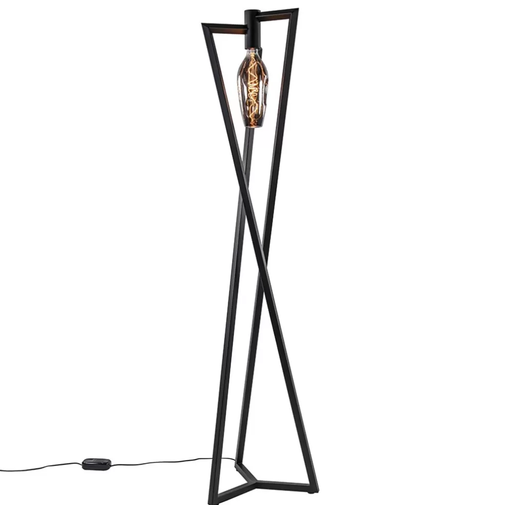 Hot Straluma Design vloerlamp Taranto zwart metaal dimbaar