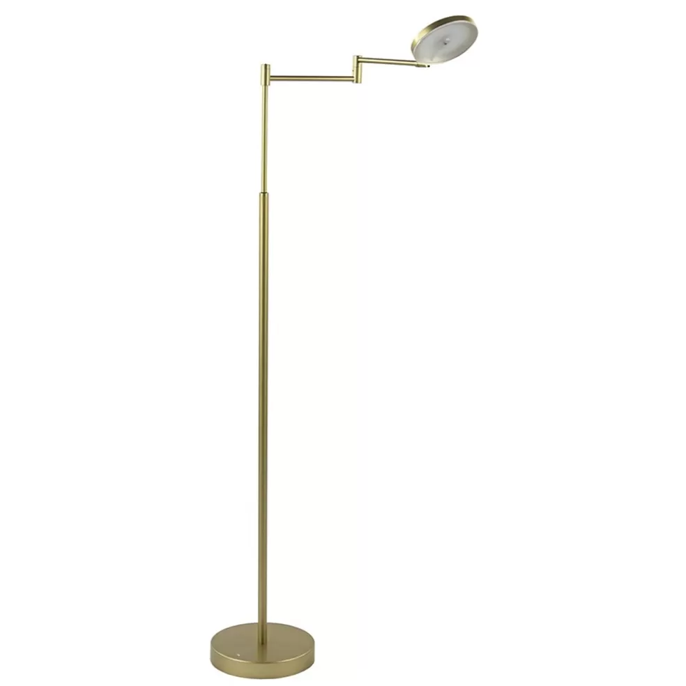 Store Straluma Dimbare LED leeslamp messing op accu oplaadbaar