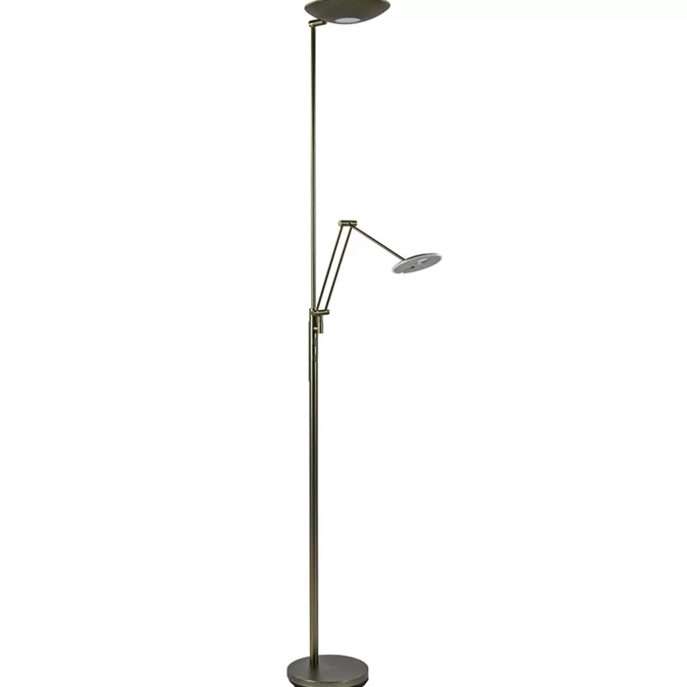 Sale Straluma Dimbare LED uplighter met leeslamp donker brons