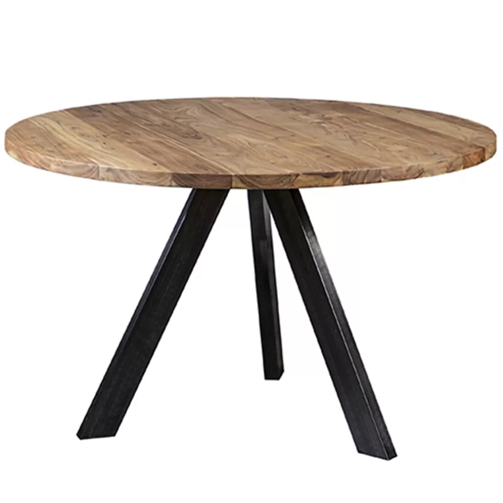 Cheap Straluma Eettafel Acaciahout 3-poot zwart  Ø120