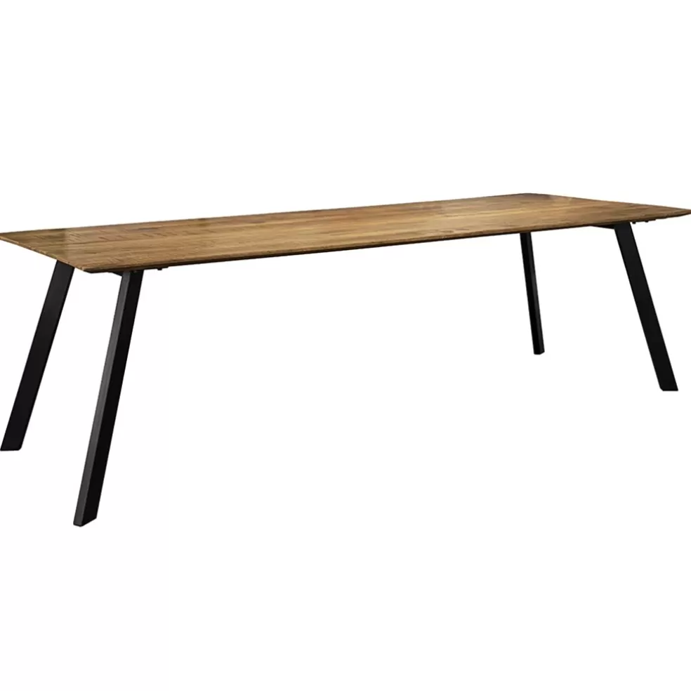 Sale Straluma Eettafel mangohout met zwarte poot 240x90 cm