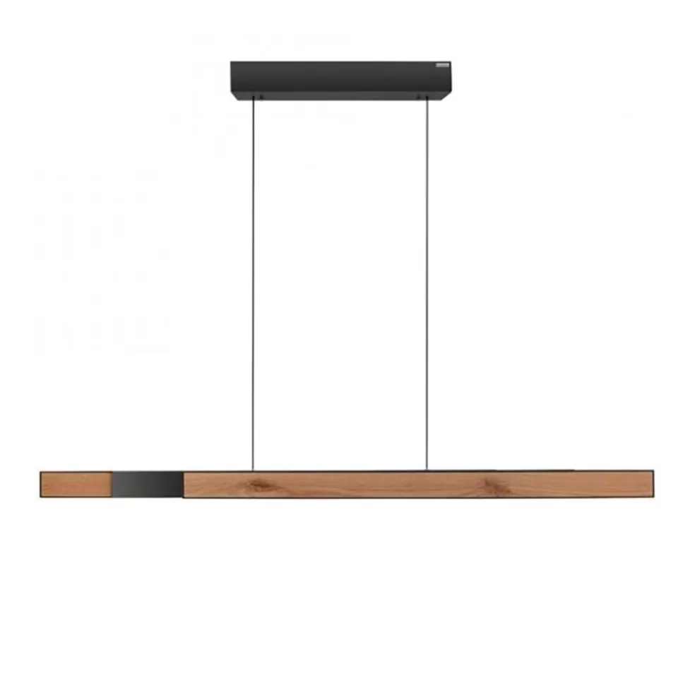 Hot Straluma Elektrisch verstelbare LED hanglamp zwart met hout