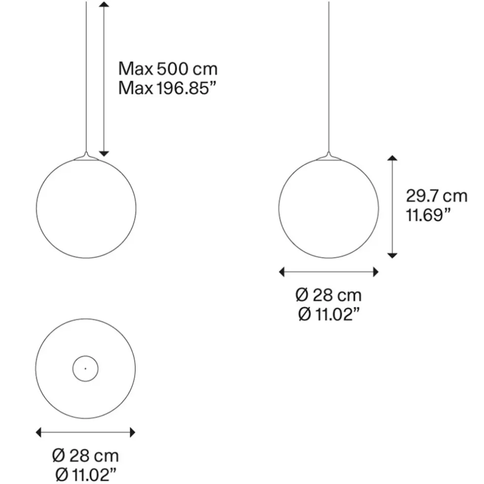 Store Straluma Glazen hanglamp Random Solo frosted wit 28 cm