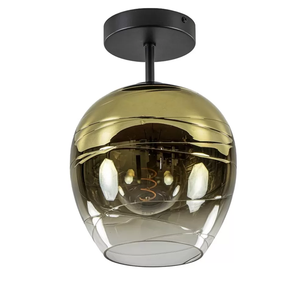 Flash Sale Straluma Glazen plafondlamp gold gradient met zwart