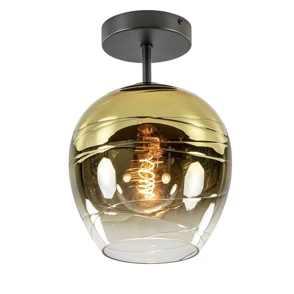 Flash Sale Straluma Glazen plafondlamp gold gradient met zwart