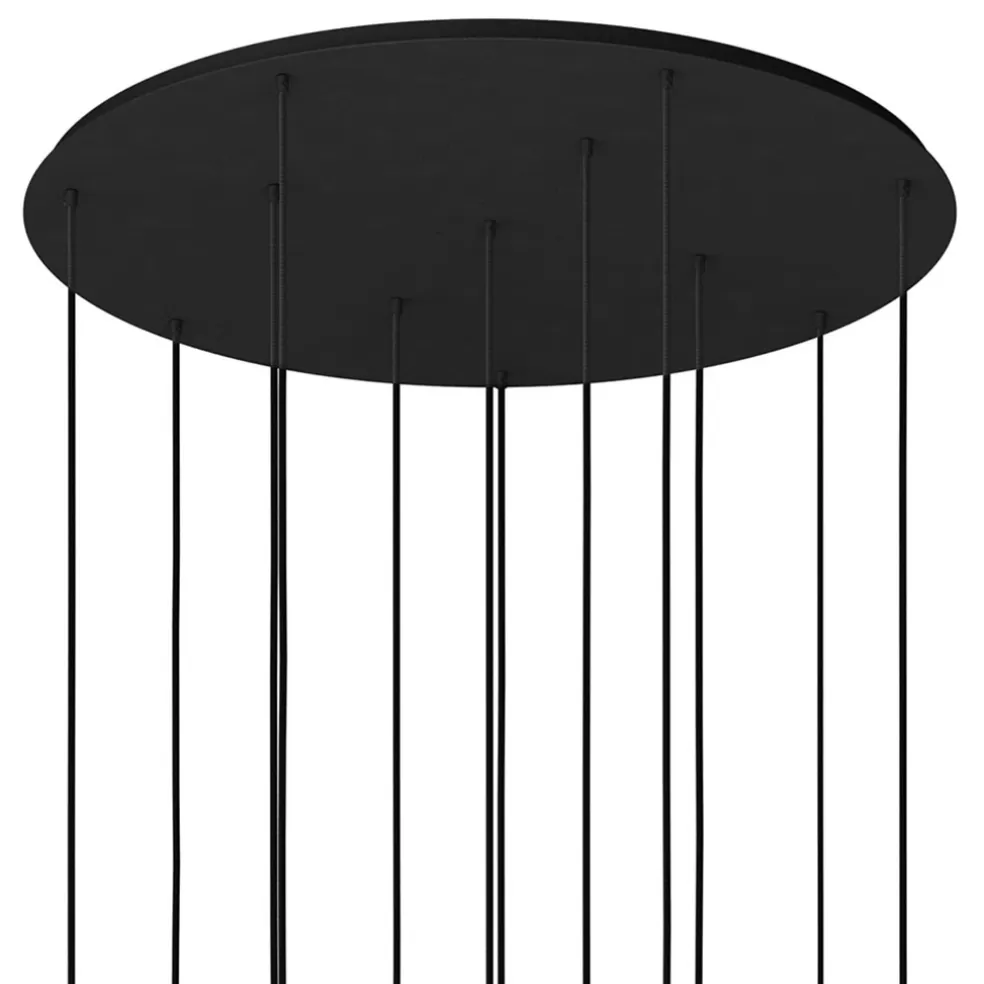 Best Straluma Grote design hanglamp / videlamp zwart Ø100 cm