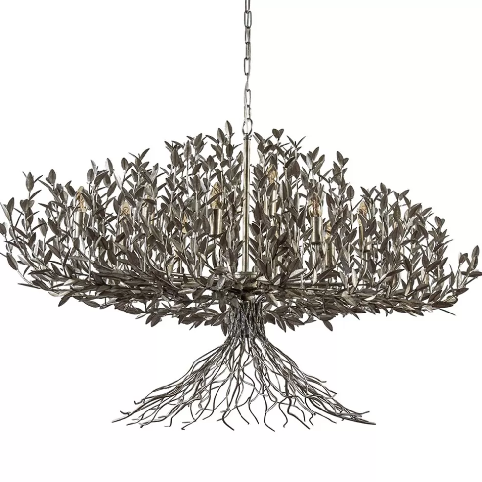 Sale Straluma Grote design hanglamp ovaal oud zilver