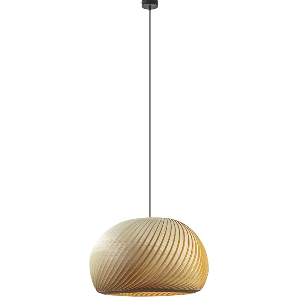 Store Straluma Grote hanglamp hout naturel rond 60 cm