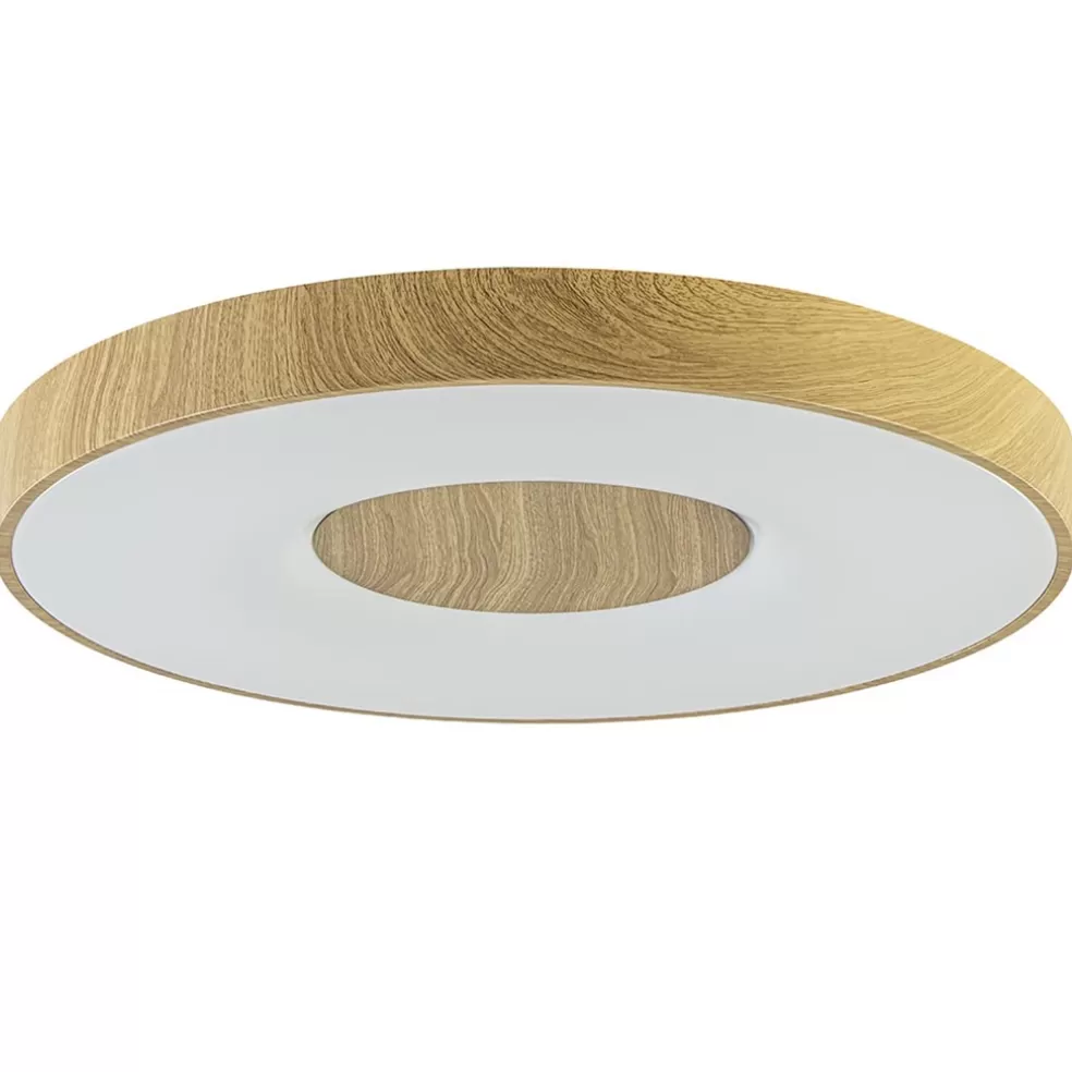 Best Straluma Grote LED plafondlamp met houtlook 65 cm