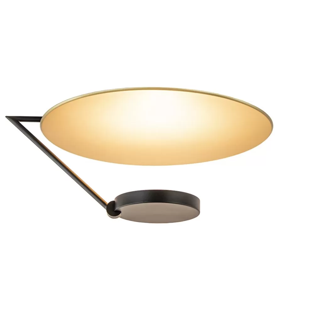 New Straluma Grote LED plafondlamp zwart/goud indirect licht