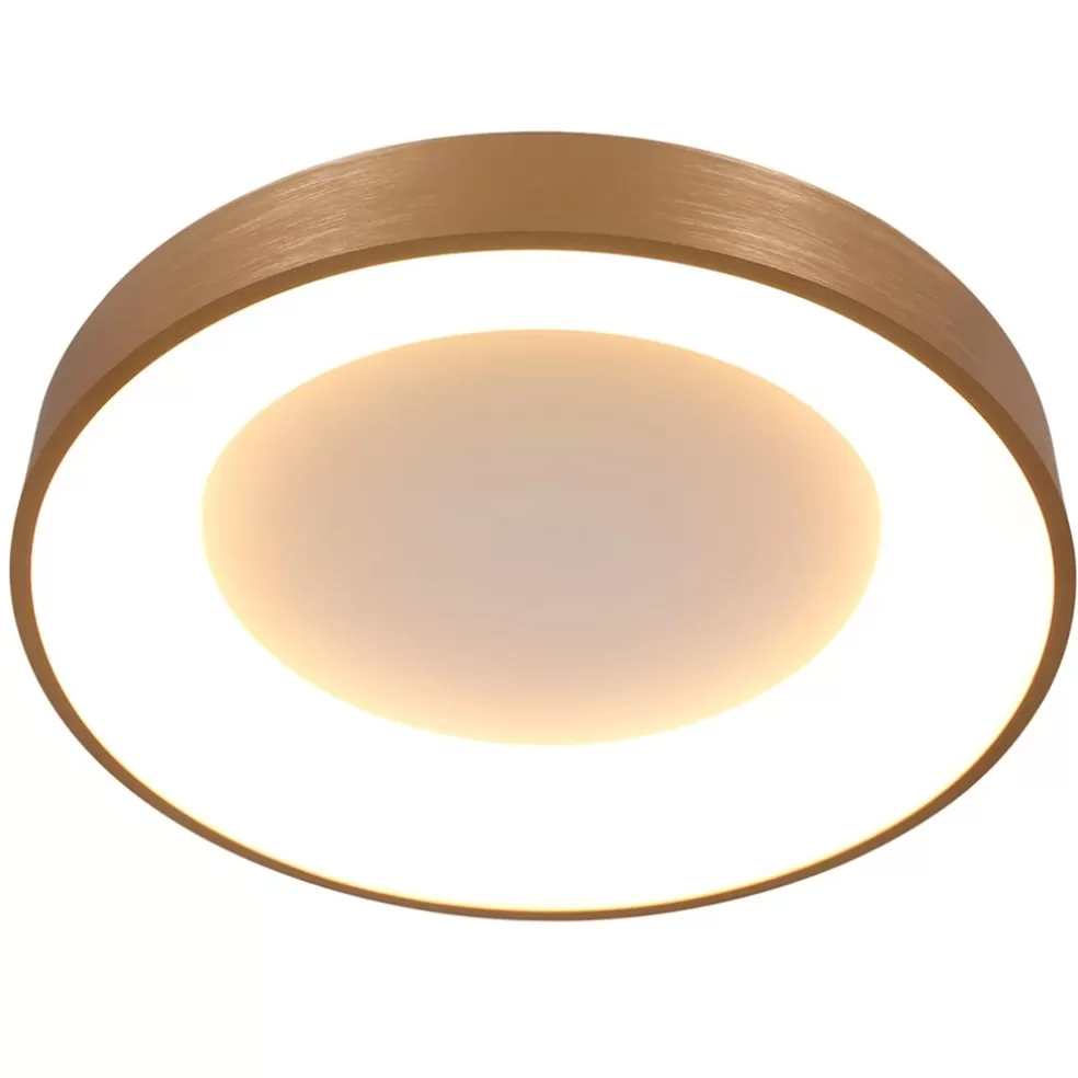 Best Sale Straluma Grote plafondlamp goud 48 cm inclusief LED