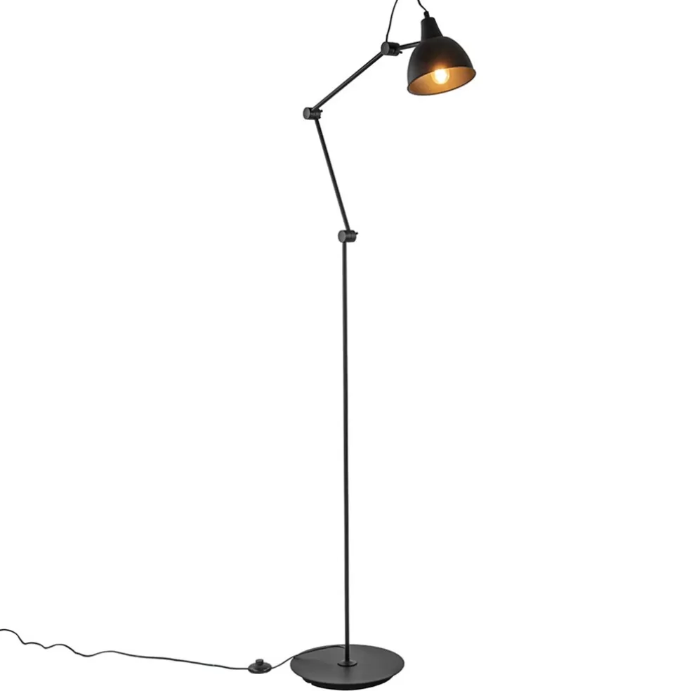 Flash Sale Straluma Grote vloerlamp retro mat zwart verstelbaar