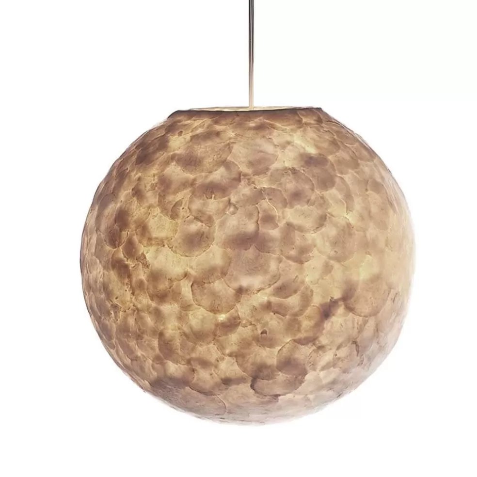 Outlet Straluma Hanglamp 40 cm rond creme schelpen