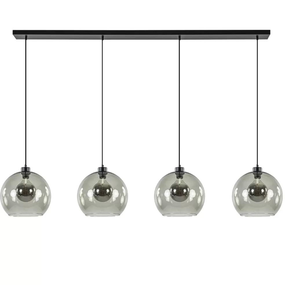 Online Straluma Hanglamp 4L balk zwart + smoke glas 30cm