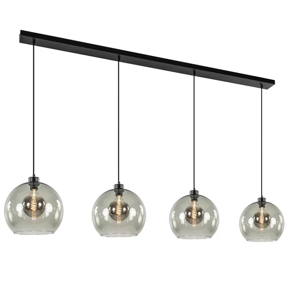 Online Straluma Hanglamp 4L balk zwart + smoke glas 30cm