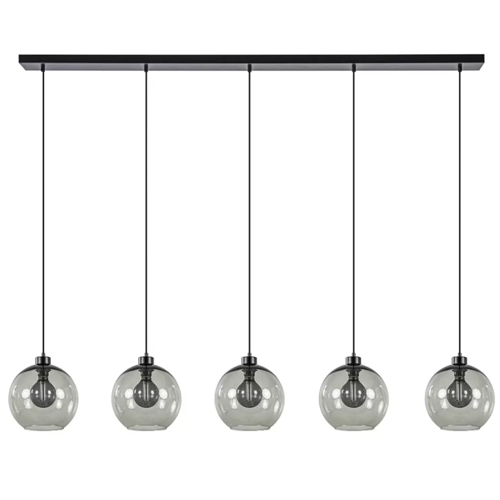 Discount Straluma Hanglamp 5L balk + smoke glas 160cm