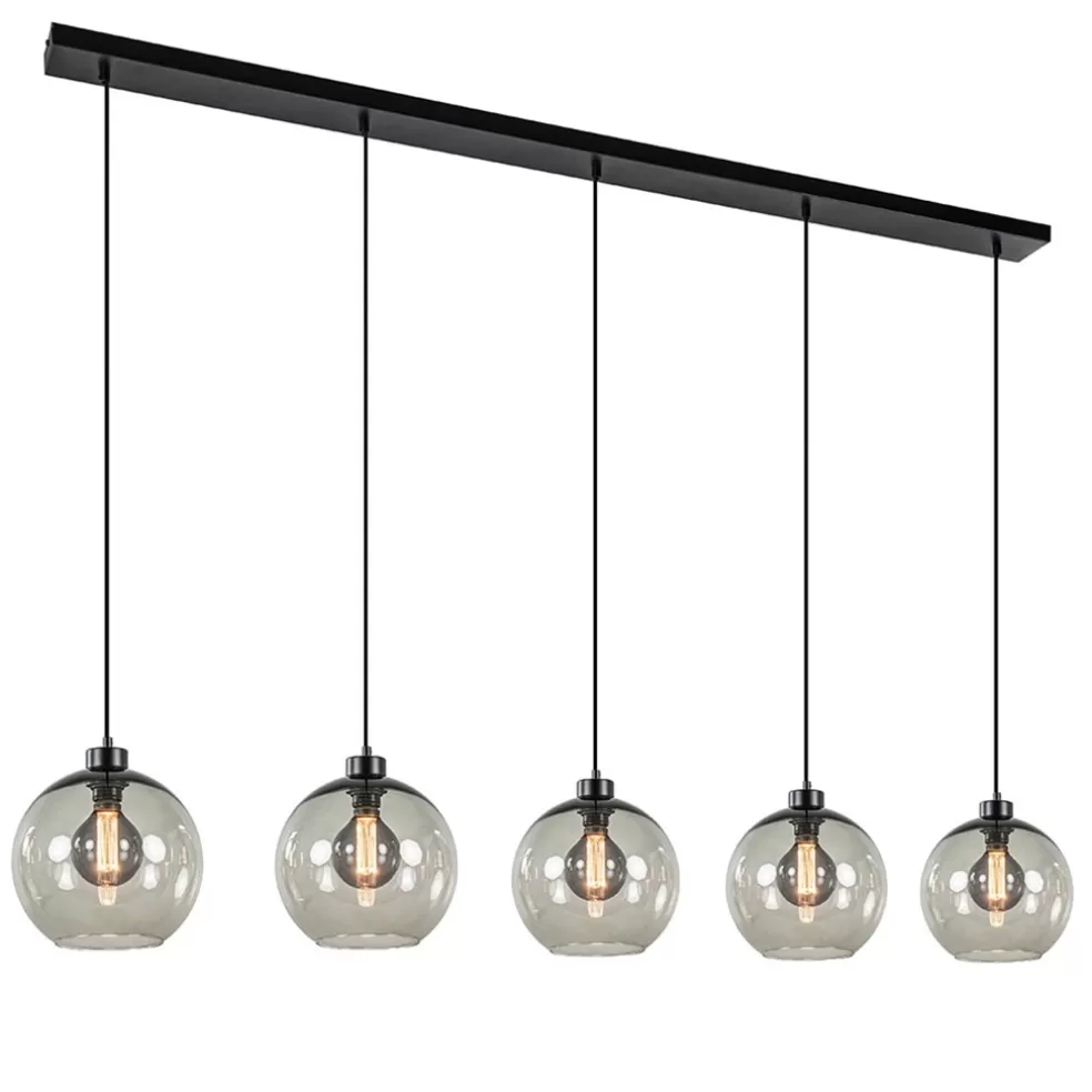 Discount Straluma Hanglamp 5L balk + smoke glas 160cm