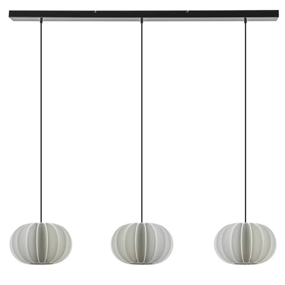 Best Sale Straluma Hanglamp Arena 3L op balk zwart/kap wit