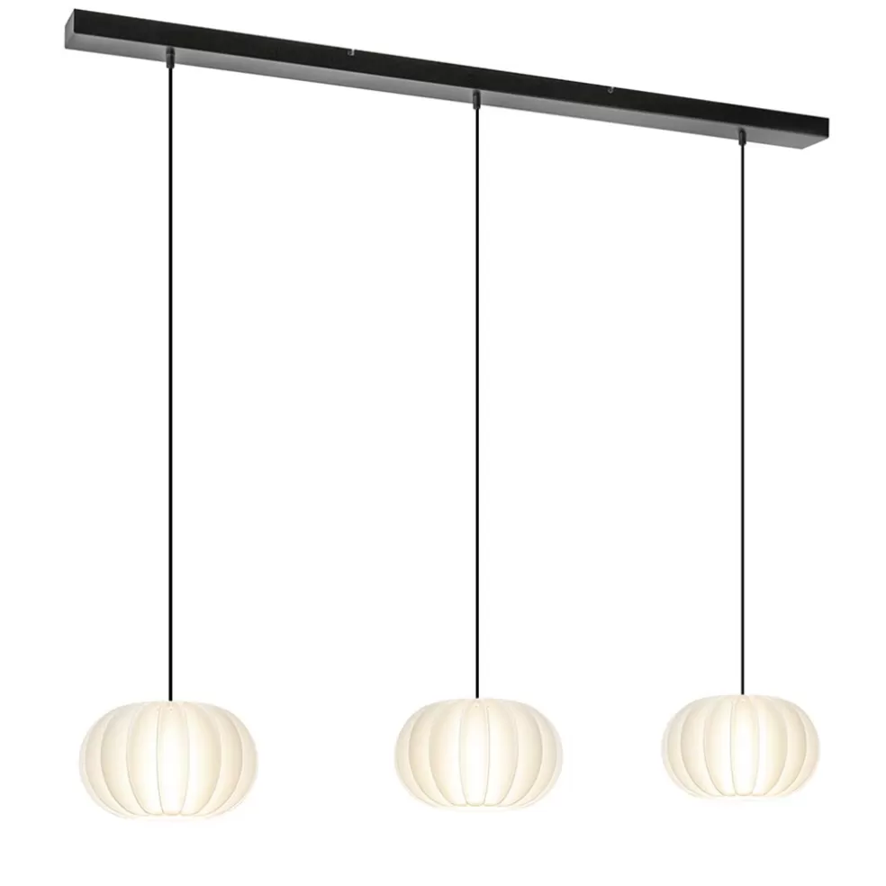 Best Sale Straluma Hanglamp Arena 3L op balk zwart/kap wit