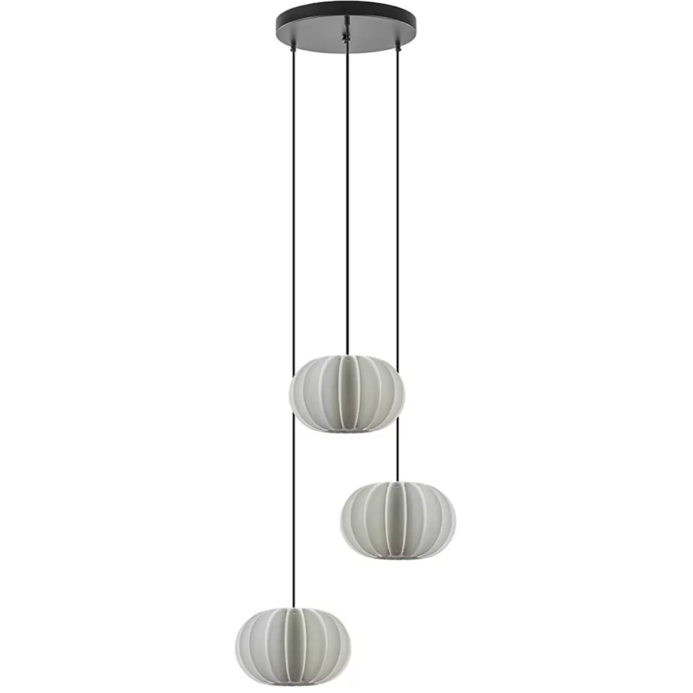 Sale Straluma Hanglamp Arena 3L rond zwart/kap wit