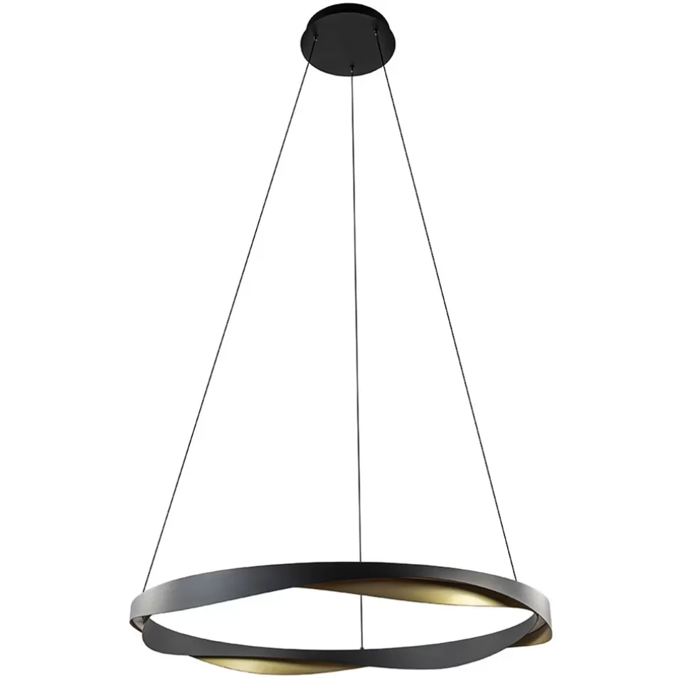 Clearance Straluma Hanglamp Ascoli 85 ring zwart/matgoud