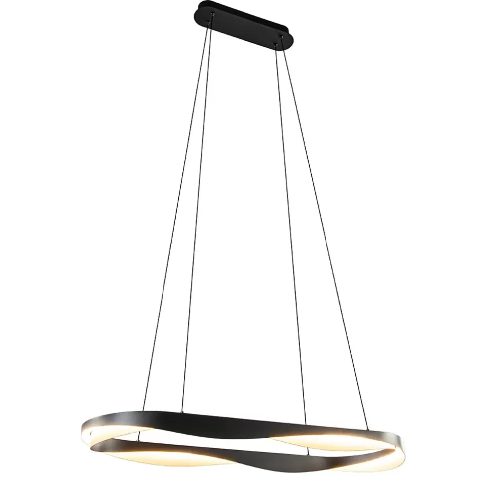 Shop Straluma Hanglamp Ascoli ovaal zwart/matgoud