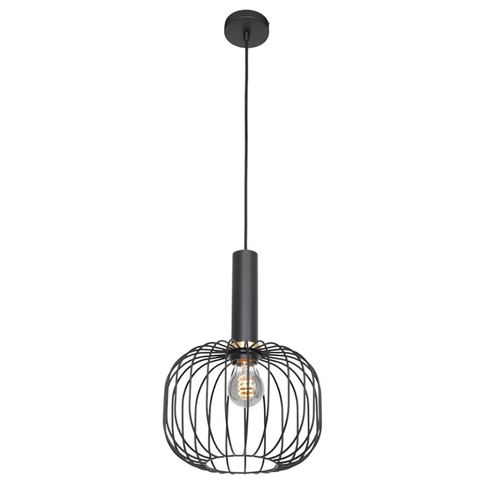 Fashion Straluma Hanglamp Aureole cilinder breed zwart