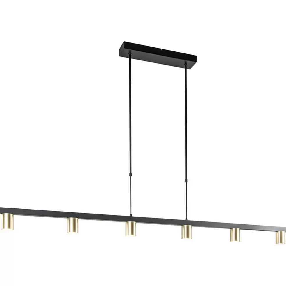 Online Straluma Hanglamp Bounce 6L 160cm zwart/goud