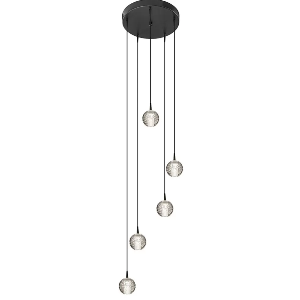 Shop Straluma Hanglamp Bubbles 5L rond zwart/helder dtw