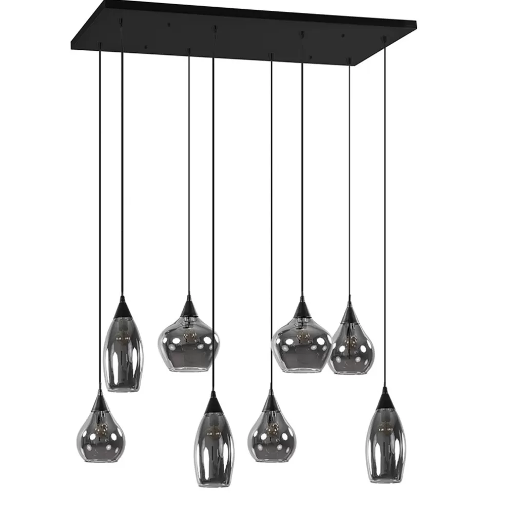 Sale Straluma Hanglamp Cambio 8L zwart + smoke glas