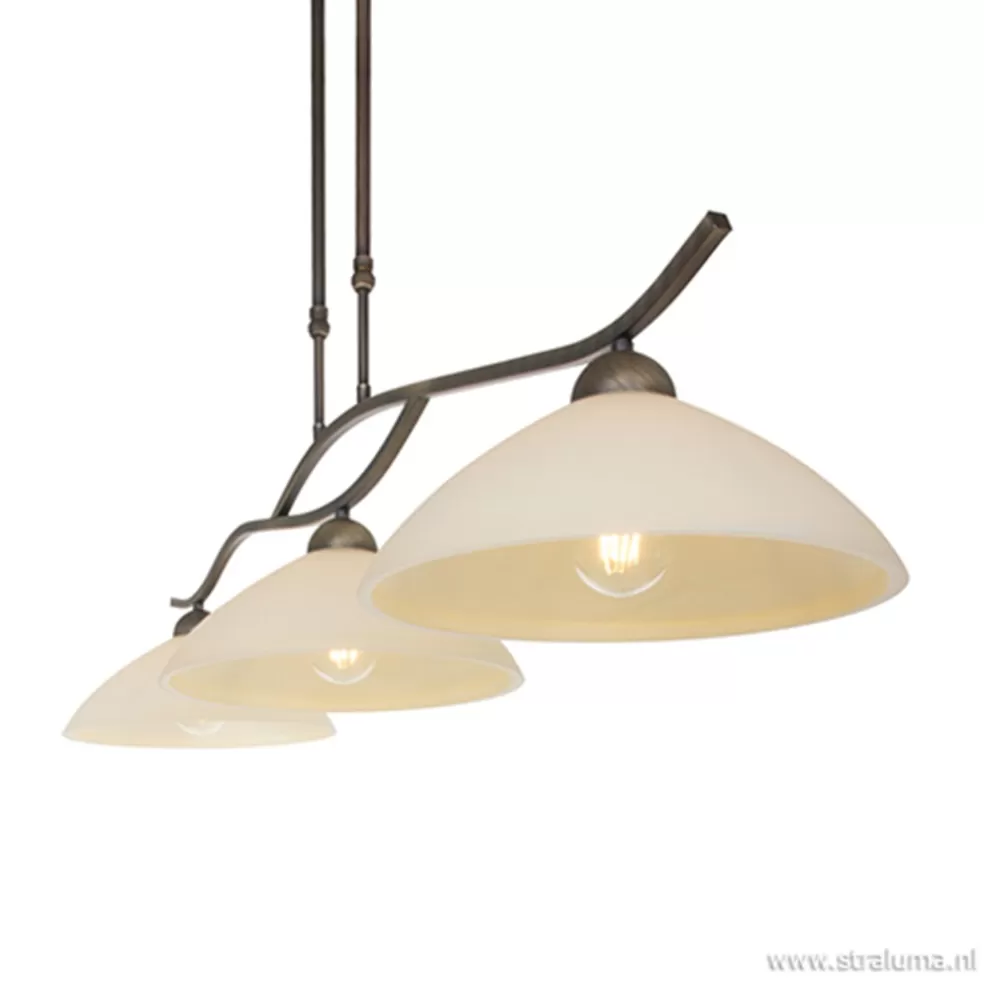 New Straluma Hanglamp Capri brons/Glas