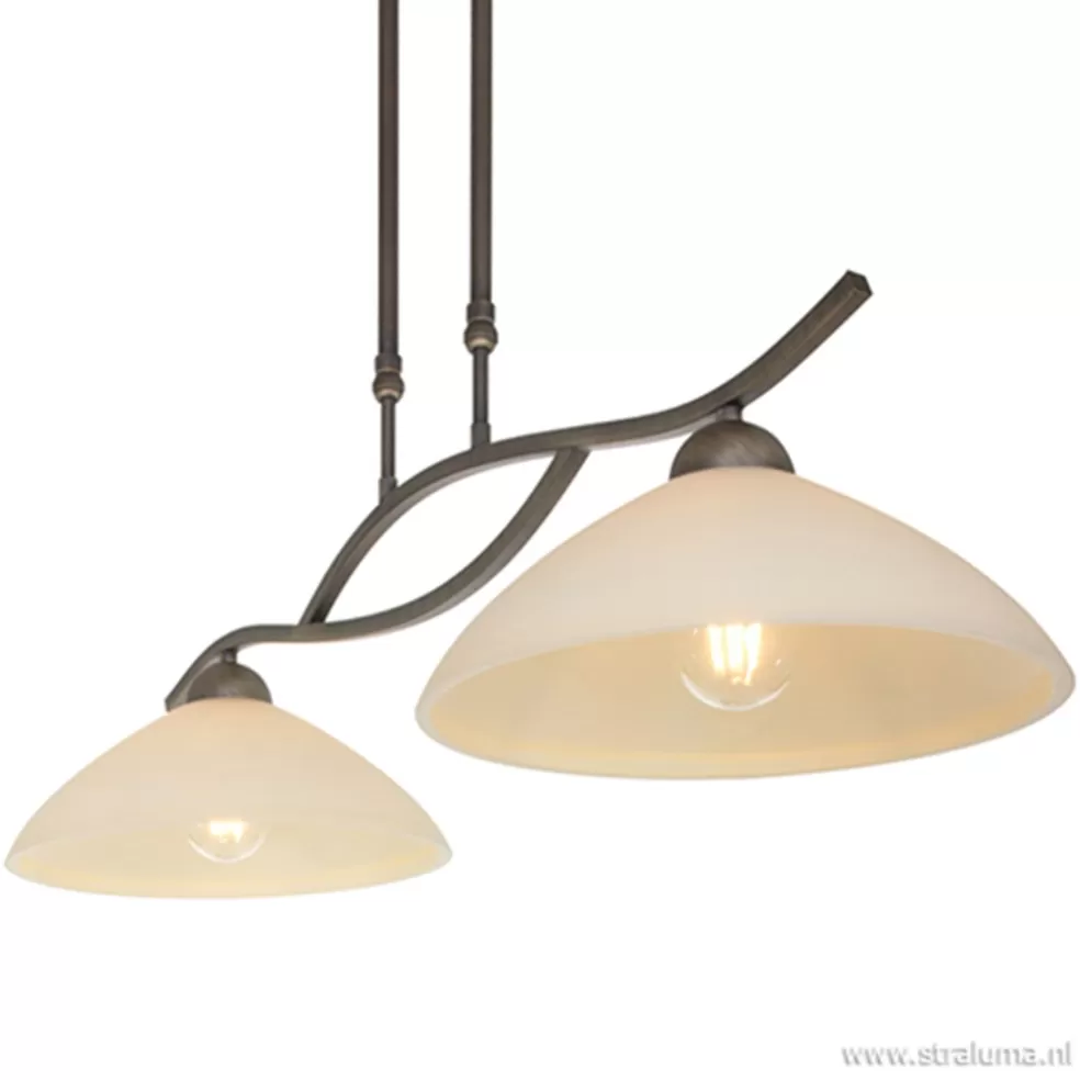 New Straluma Hanglamp Capri brons/Glas